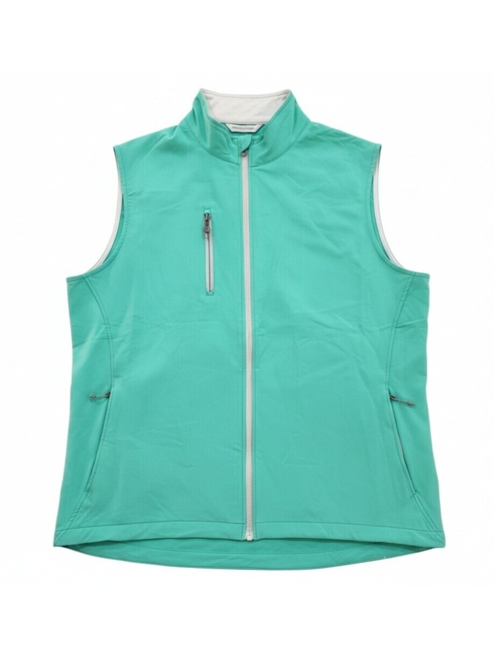NWT Peter Millar Wind Golf Vest Mens Large Parrot Green Full Zip Performance L